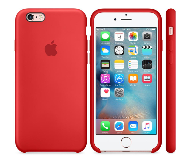 Apple iPhone 6s Silicone Case czerwony - 259192 - zdjęcie 4